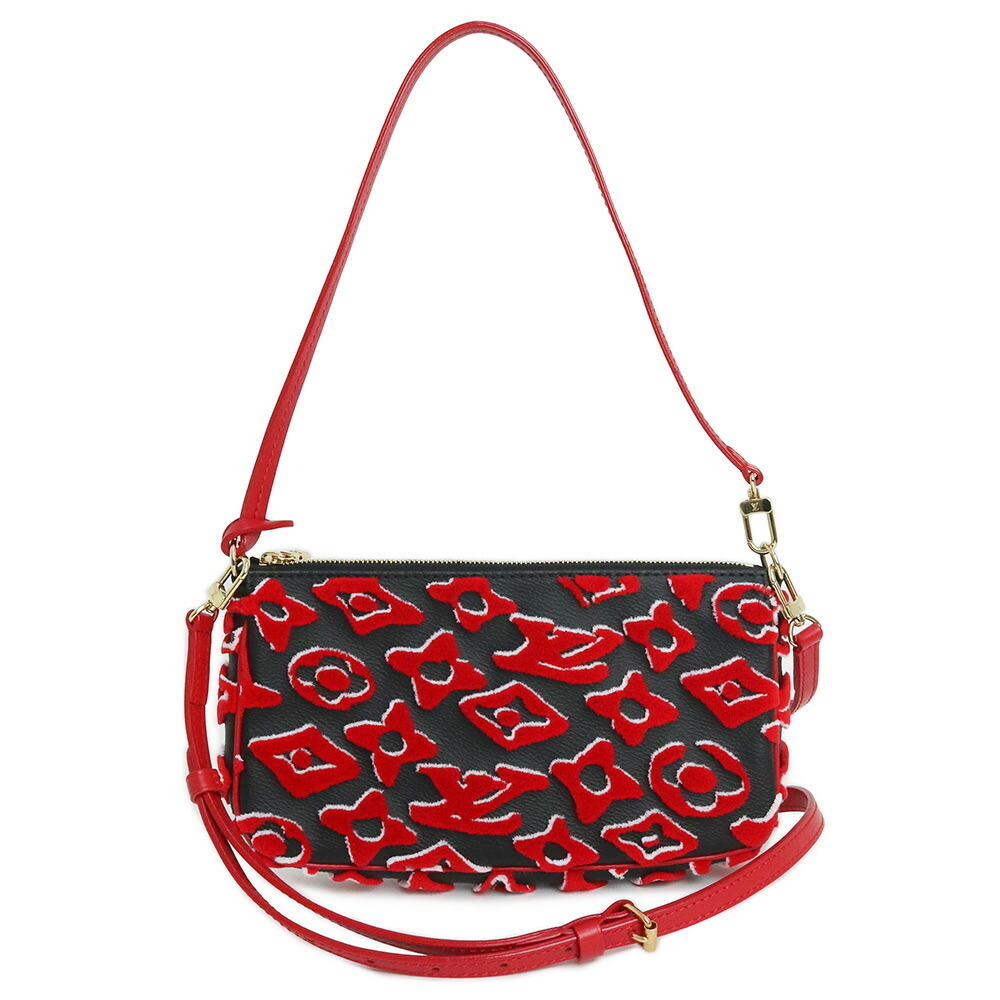 Louis Vuitton Urs Fischer Crossbody Accessory Tufted Noir Black Red